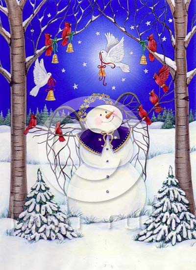 snowman and dove